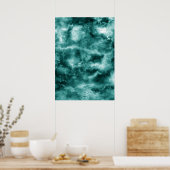 Poster Texture en marbre vert foncé (Cuisine)