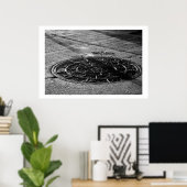 Poster Texture Étude de la Marche nocturne (Bureau à domicile)