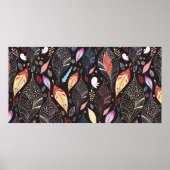 Poster texture foliaire d'automne (Devant)