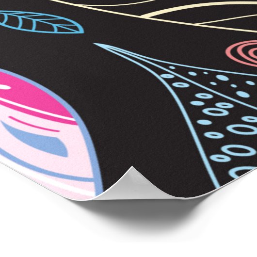 Poster texture foliaire d'automne (Coin)