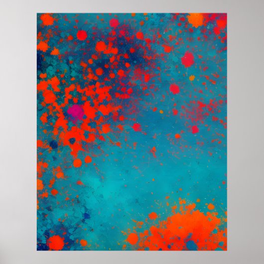 Poster Texture fractale abstraite (Devant)