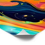 Poster texture fractale Abstraite (Coin)