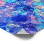 Poster Texture froissée bleu azur (Coin)