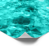Poster Texture Froissée Cyan (Coin)