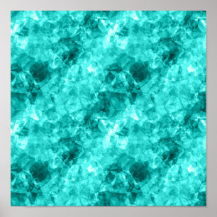 Poster Texture Froissée Cyan