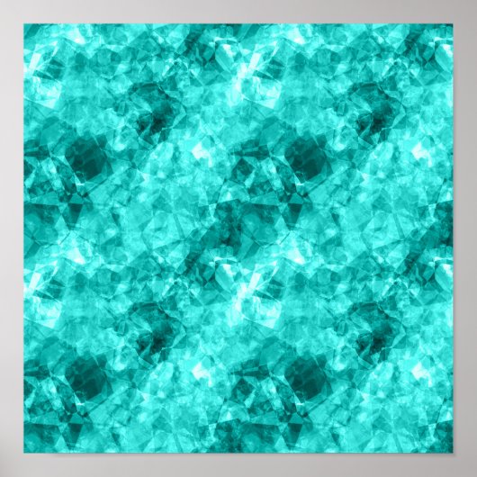 Poster Texture Froissée Cyan (Devant)