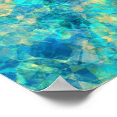 Poster Texture Froissée Turquoise (Coin)