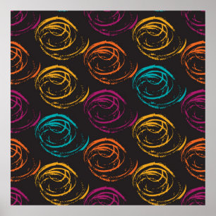 Poster Texture grange peinte à la main. Élément géométriq