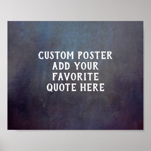 Poster texture gris foncé et bleu en détresse ajouter une (Devant)