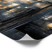 Poster Texture Industriel Sombre : Circuit Dystopique (Coin)