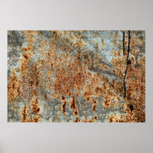Poster Texture métallique avec rayures et fissures. VINTA