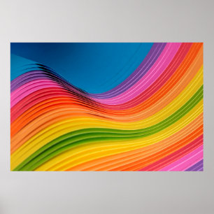 Poster texture motif arc-en-ciel Abstraite