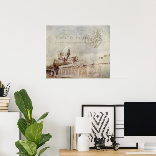 Poster Texturé Notre-Dame (Bureau à domicile)