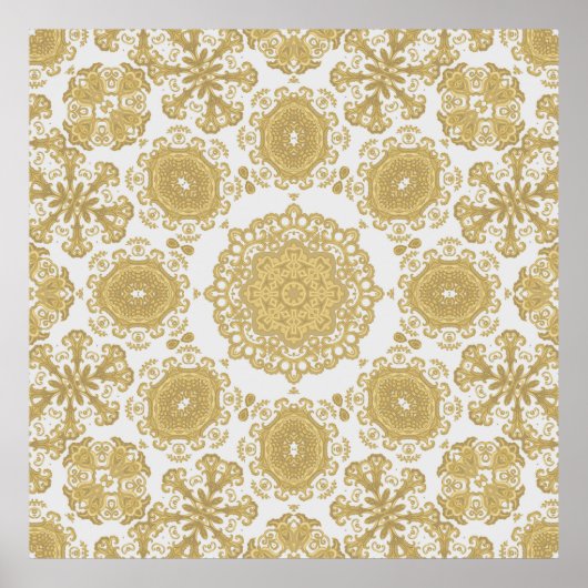 Poster Texture ornementale vintage, orientale, med (Devant)