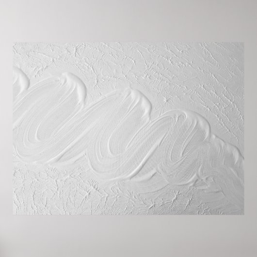 Poster Texture peinture acrylique blanc (Devant)