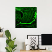 Poster texture pierre de malachite verte (Bureau à domicile)