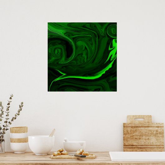 Poster texture pierre de malachite verte (Cuisine)