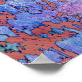 Poster texture raster acrylique différente mono multicolo (Coin)