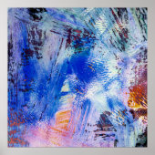 Poster texture raster acrylique différente mono multicolo (Devant)