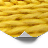 Poster Texture textile tricotée colorée. Jaune. (Coin)