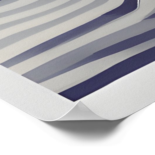 Poster Texture tissée : Un paysage Abstrait en bleu (Coin)