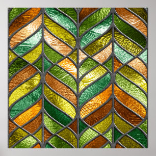Poster texture transparente en verre tendu avec motif feu