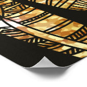 Poster Texture transparente motif de plumes dorées (Coin)