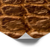 Poster Texture vague arrière - plan bronze serpent leathe (Coin)