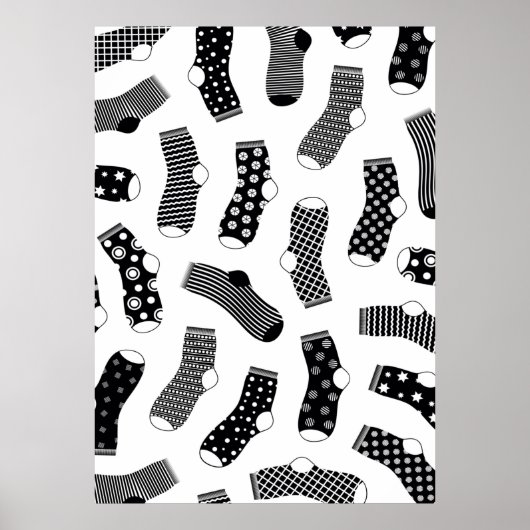 Poster Texture verticale des chaussettes à points rayés e (Devant)