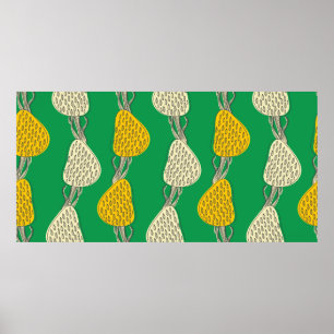 Poster Texture vintage transparente avec des arbres dessi