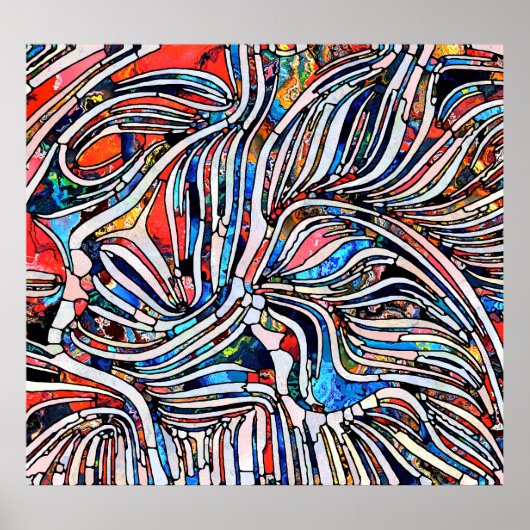 Poster Textures brisées : Unité de verre tendue (Devant)