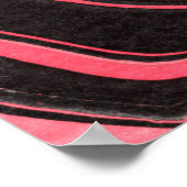 Poster Textures de papier rouge en marbre sur blanc ba (Coin)