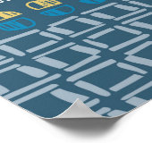 Poster Textures et formes dessinées à la main motif Vinta (Coin)