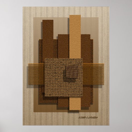 Poster 'Textures et ombres neutres' (Devant)