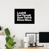 Poster Thai Isaan Street Food (Bureau à domicile)