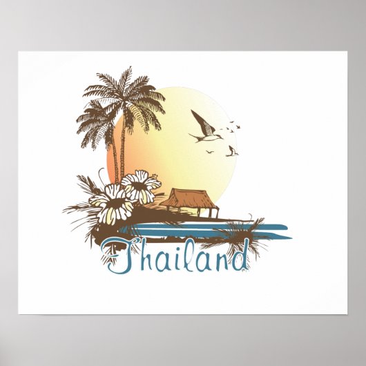 Poster Thaïlande Beach Hut (Devant)