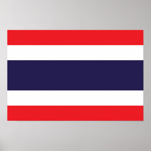 Poster Thaïlande - Drapeau thaï