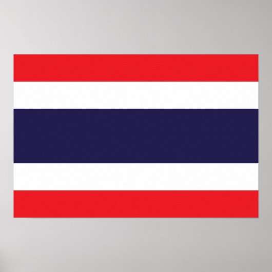 Poster Thaïlande - Drapeau thaï (Devant)