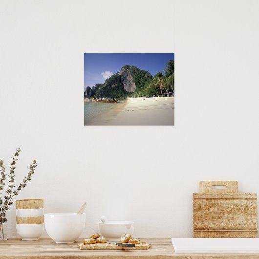 Poster Thaïlande, mer d'Andaman, île de Ko Phi Phi, plage (Cuisine)