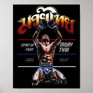 Poster Thaïlande Muay Thai Kickboxing Original