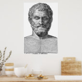 Poster Thales de Miletus / Philosophe grec / (Cuisine)