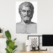 Poster Thales de Miletus / Philosophe grec / (Bureau à domicile)
