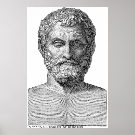 Poster Thales de Miletus / Philosophe grec / (Devant)