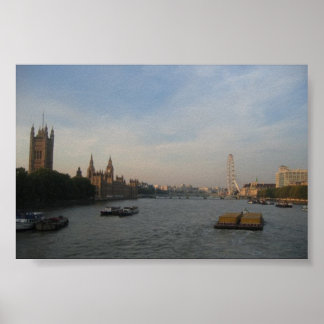 Poster Thames River, Londres; octobre 2005