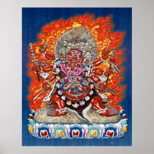 Poster Thangka tibétain - Die déchirante Hayagriva