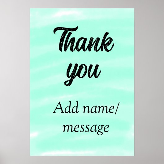 Poster Thank you add name message simple stylish calligra (Devant)