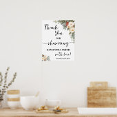 Poster Thank You for Showering Bride Winter Shower (Cuisine)