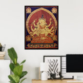 Poster Thanka tibétain de Guhyasamaja Akshobhyavajra (Bureau à domicile)