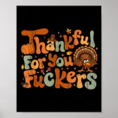 Poster Thankful For You Forers, Funny Thanksgiving  (Devant)