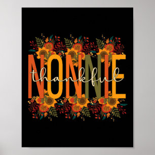 Poster Thankful Nonnie Grandmother Thanksgiving